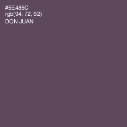 #5E485C - Don Juan Color Image